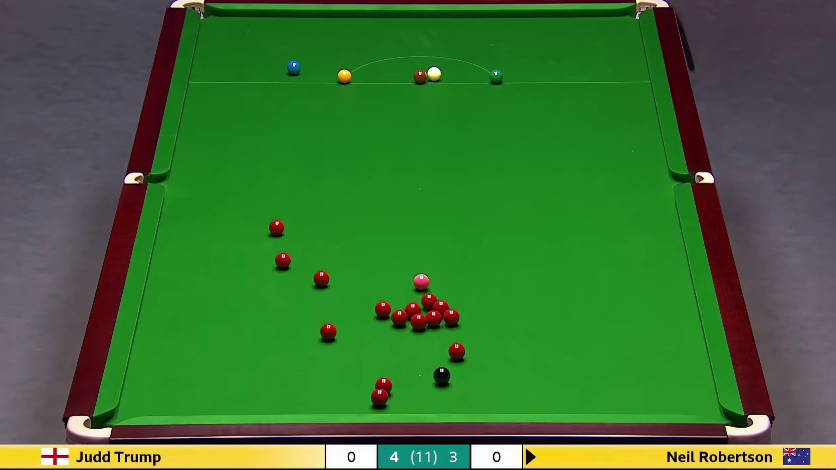 2025英锦赛半决赛！特鲁姆普VS罗伯逊，第八局上