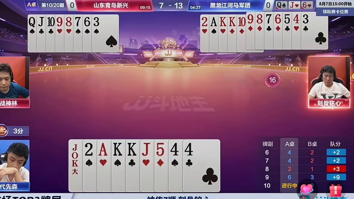 惊天妙手传七顺把队友牌配合的严丝合缝！口吐单2大王接管控地主