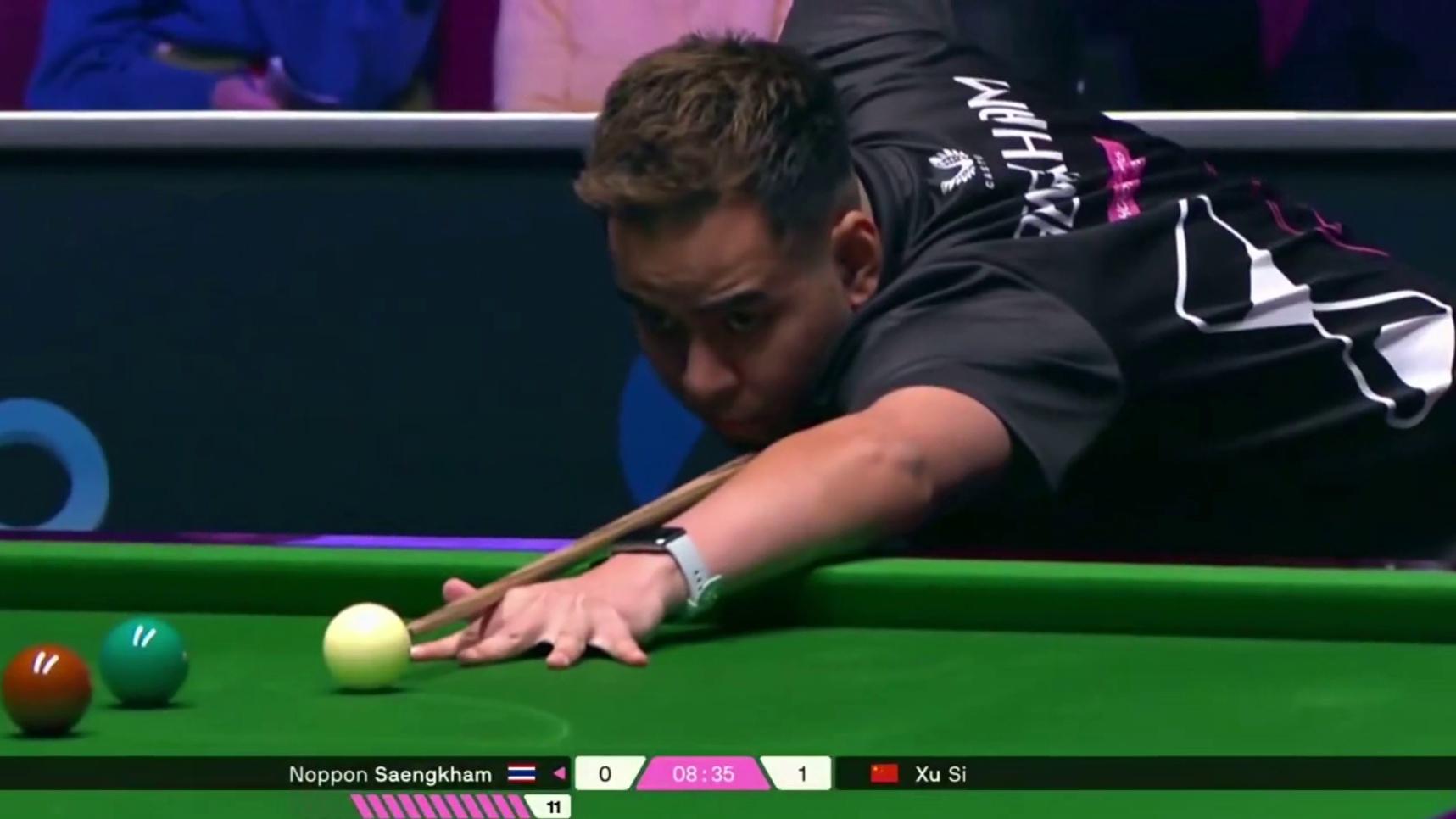 2025斯诺克单局限时赛；桑坎姆vs徐思