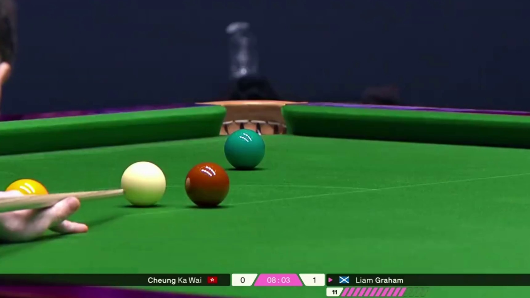 2025斯诺克单局限时赛；张家玮vs格雷厄姆