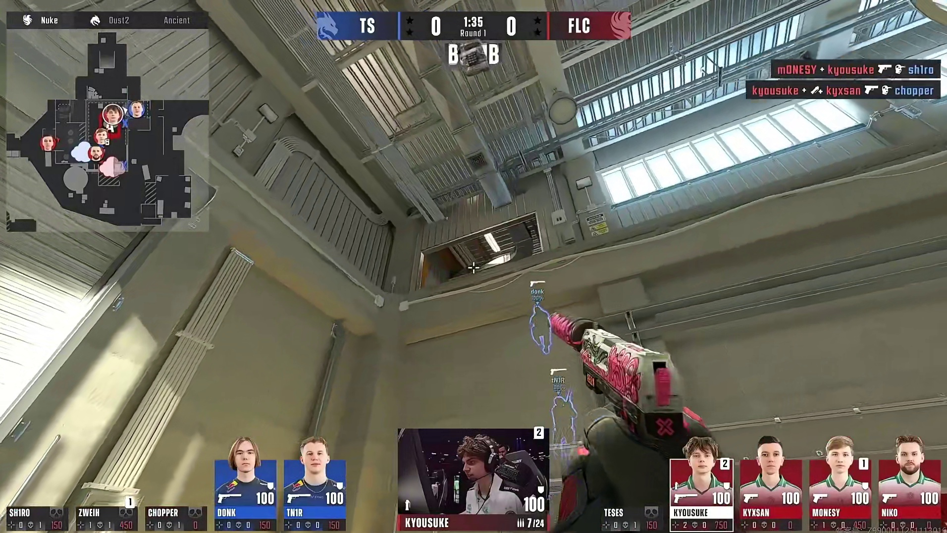 m0NESY和kyousuke手枪局双人五杀！点燃Major八强淘汰赛