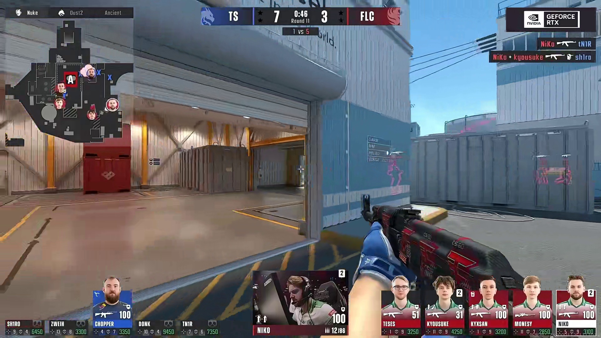 kyousuke突烟奇袭得手！Spirit防线瞬间崩塌