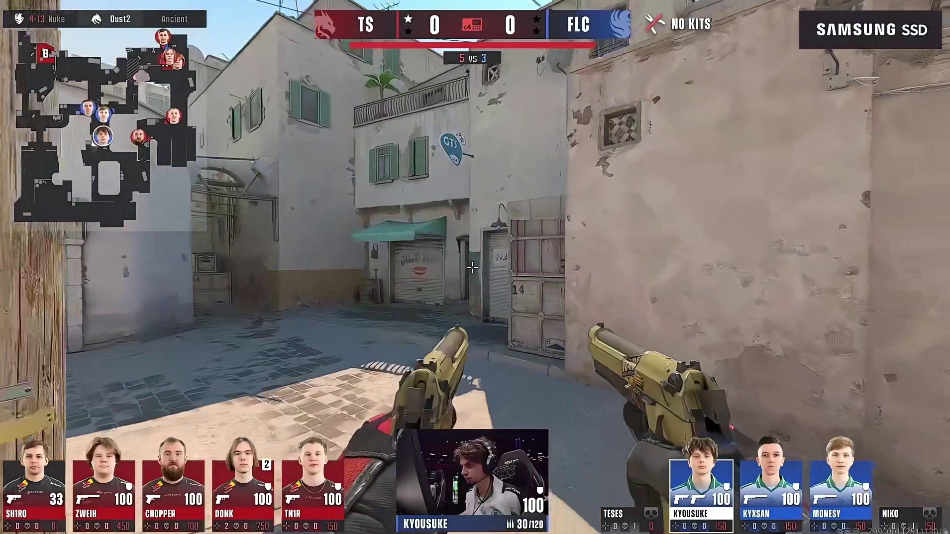 donk手枪局狂暴三杀！完美开局到手