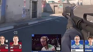 四殺獵鷹！m0NESY混煙放炮給了donk翻盤的機會！ #ququ #cs2 #donk #m0NE