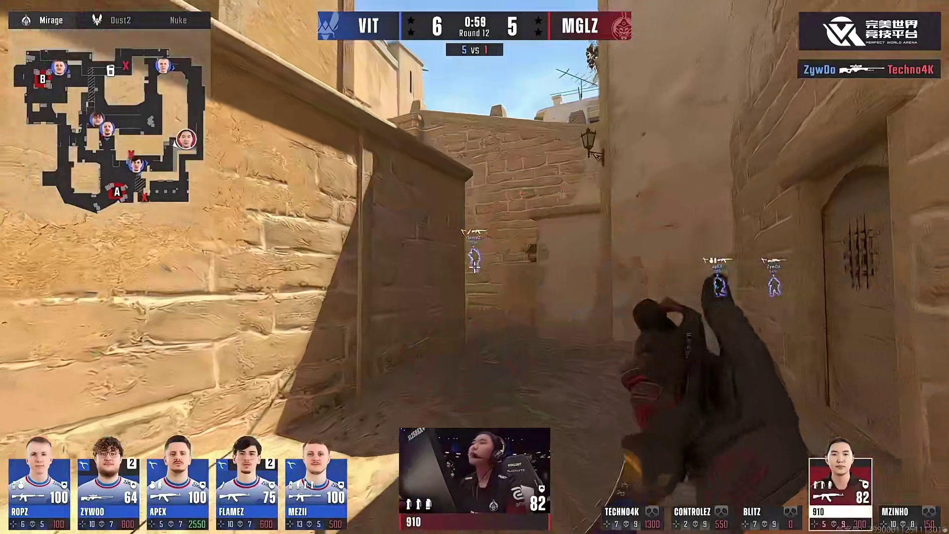 ZywOo + flameZ 接管比赛！双人五杀终结半场