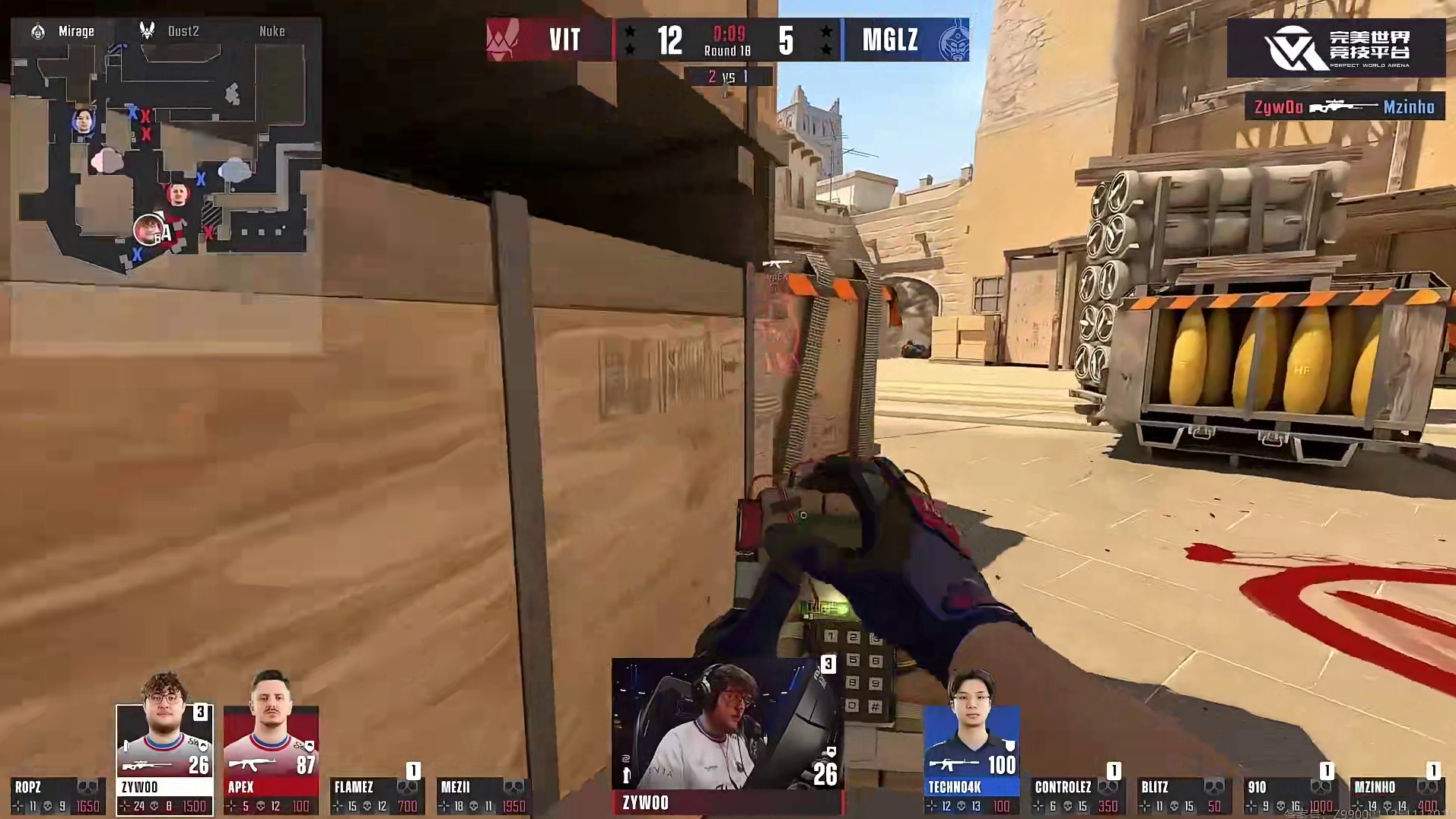 ZywOo 大狙发威！神速四连狙击碎敌方防线！