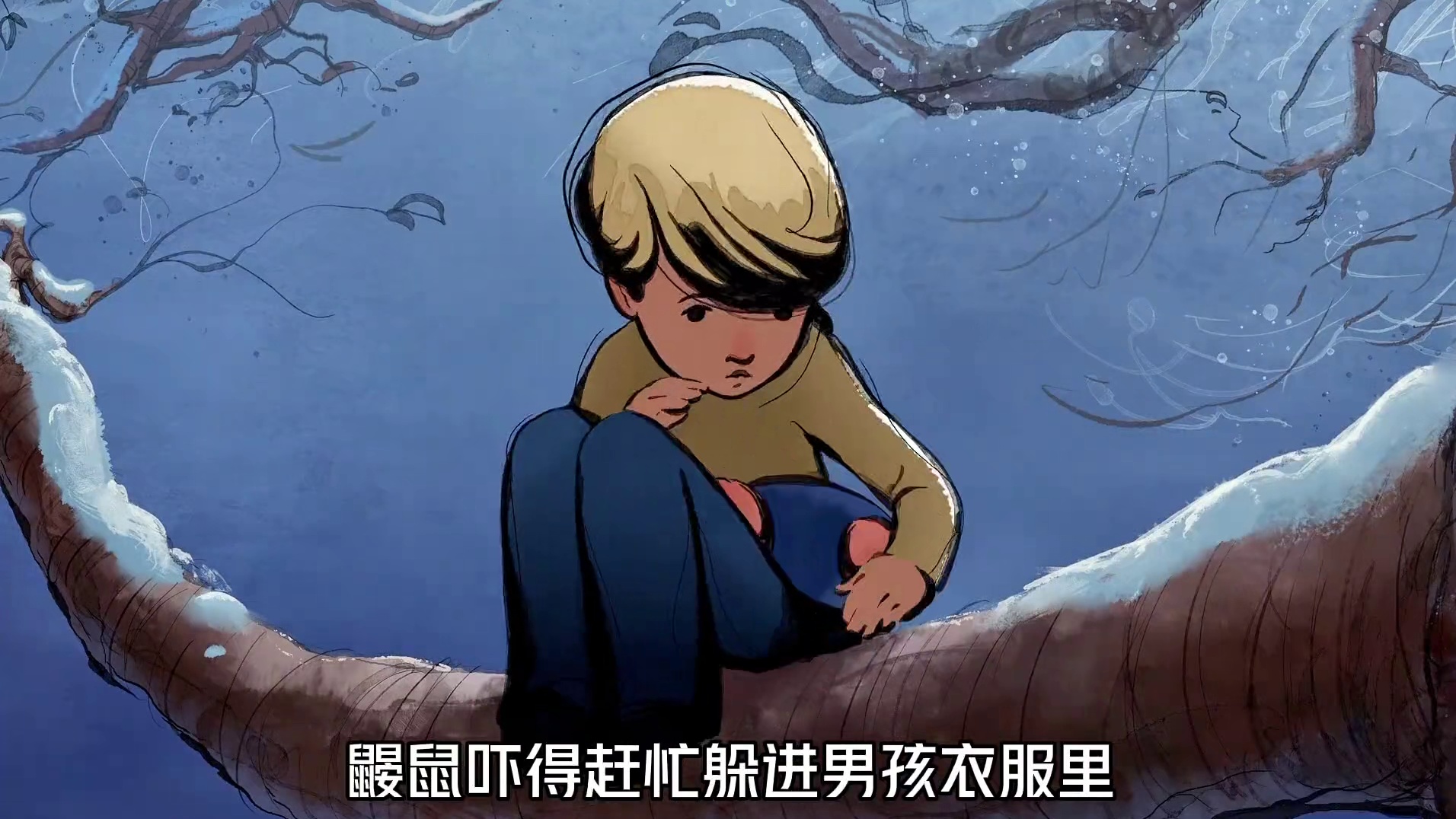 男孩大雪里迷失方向，得到了三个暖心动物的帮助，超治愈动画