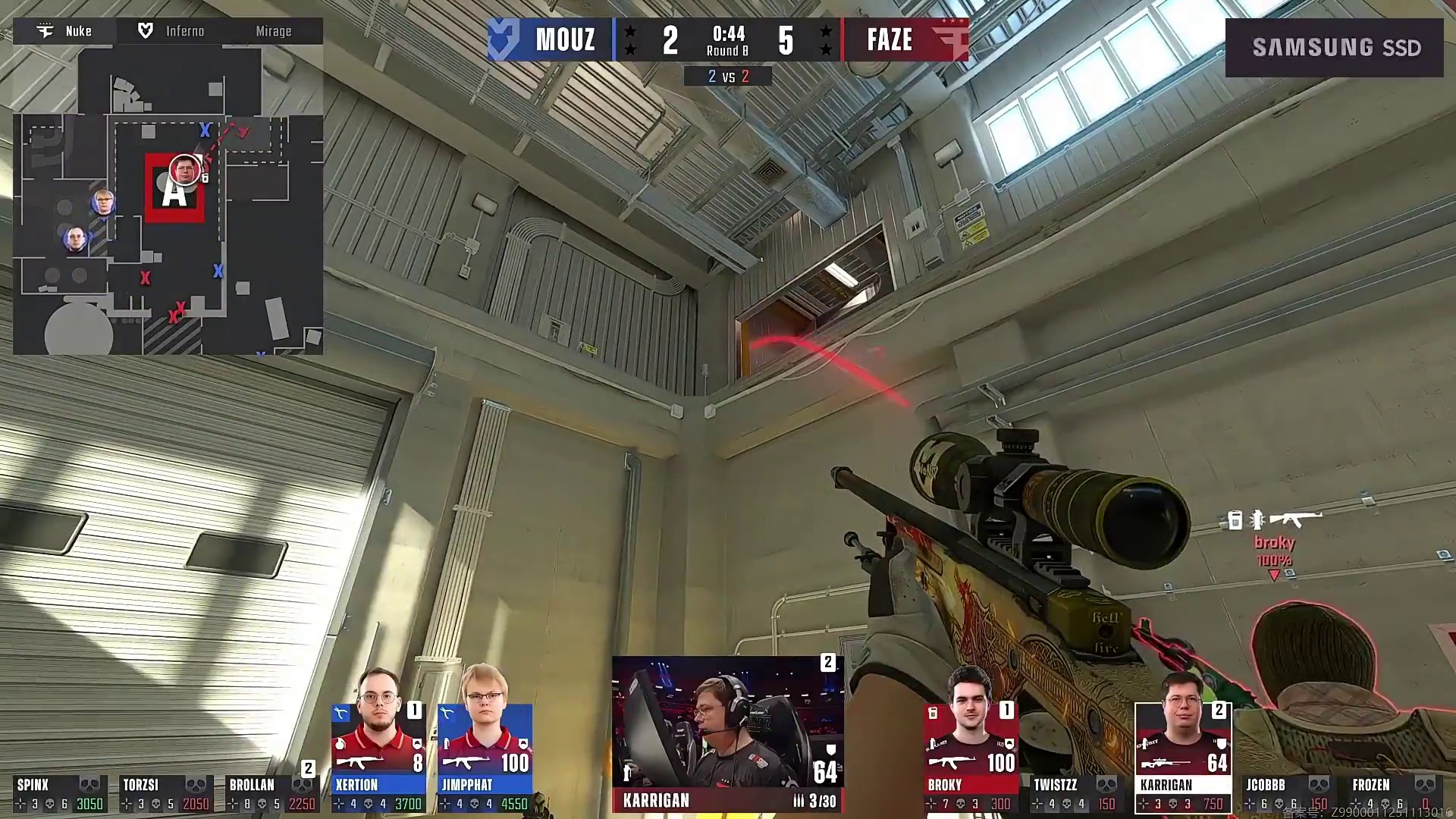 karrigan强闯包点！P250开路，切大狙稳稳击杀！3v5残局逆天翻盘！