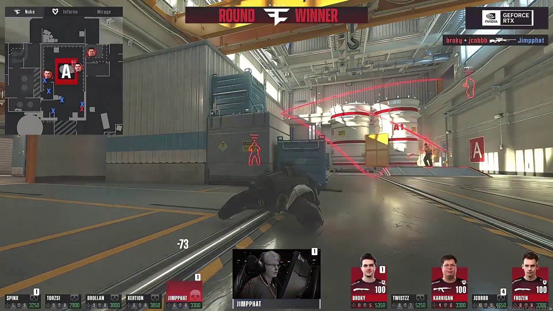 jcobbb暴力四杀撕碎防线助力FaZe半场拿到九分！