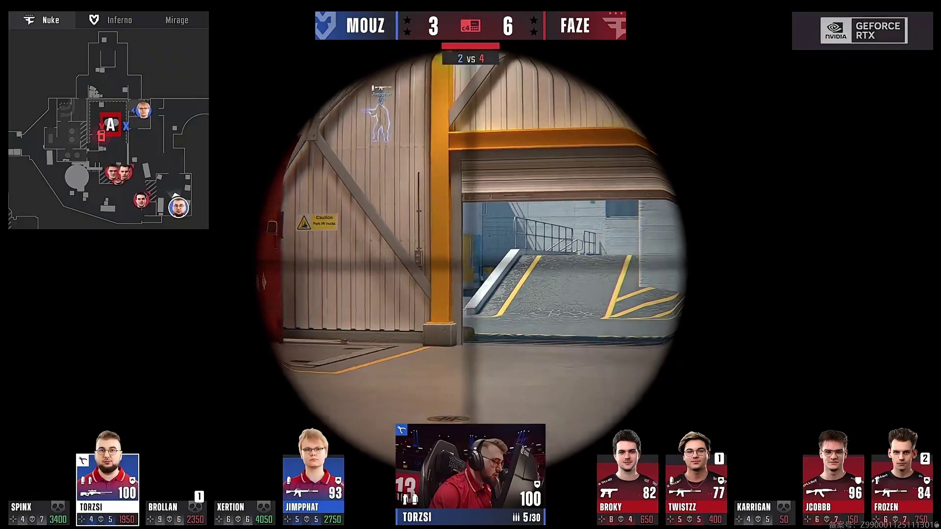 ECO局逆袭！Twistzz & frozen TEC-9破点双人五杀制胜！