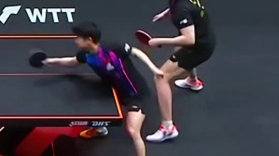 王楚钦孙颖莎3比2战胜黄镇廷杜凯琹！