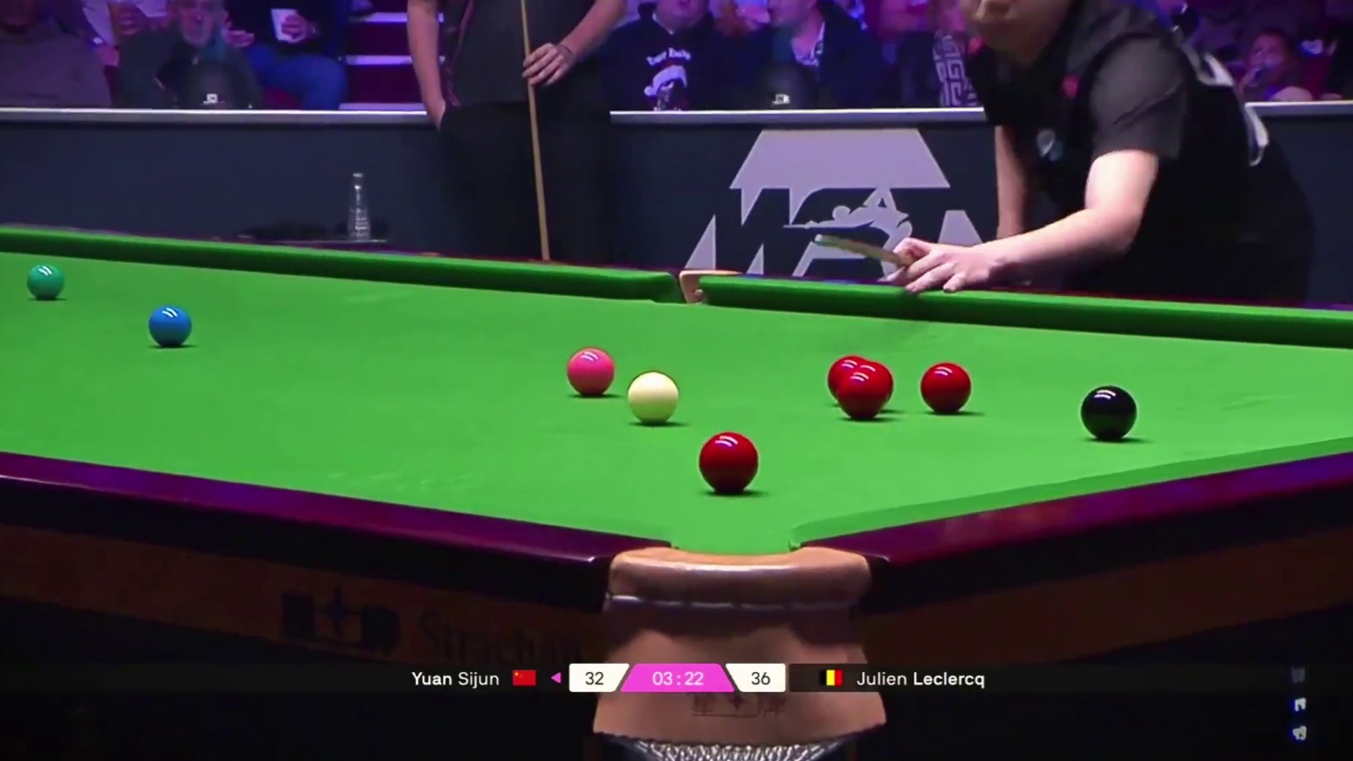 2025单局限时赛：袁思俊1-0战胜朱利安晋级16强