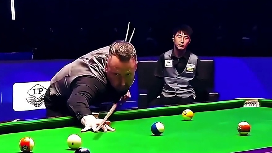 中八赛场上最温情的一幕，用心瞄准！ #台球 #名场面 #中式台球