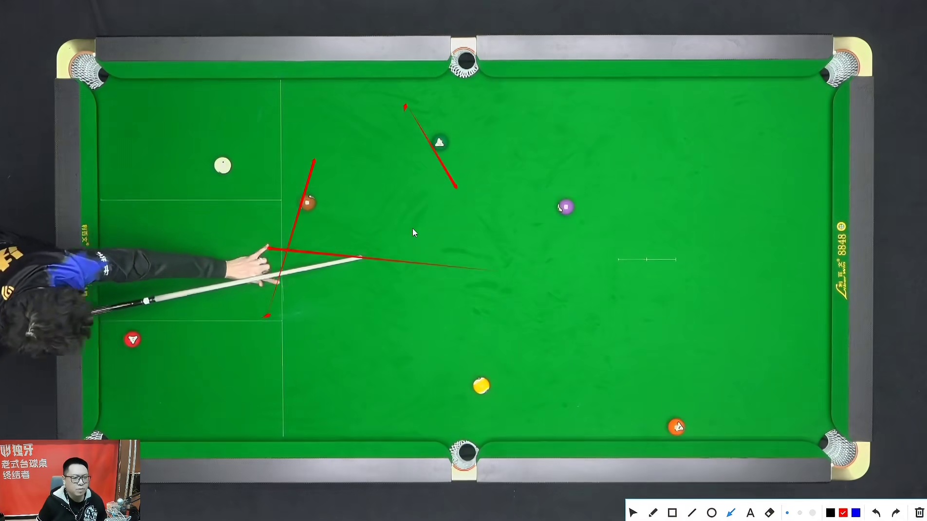 库洛克绝杀蓝蔻 恭喜库洛克绝杀蓝蔻晋级决金决赛。 这5号打的太硬了！！ #独牙 #祁越台球器材 #台