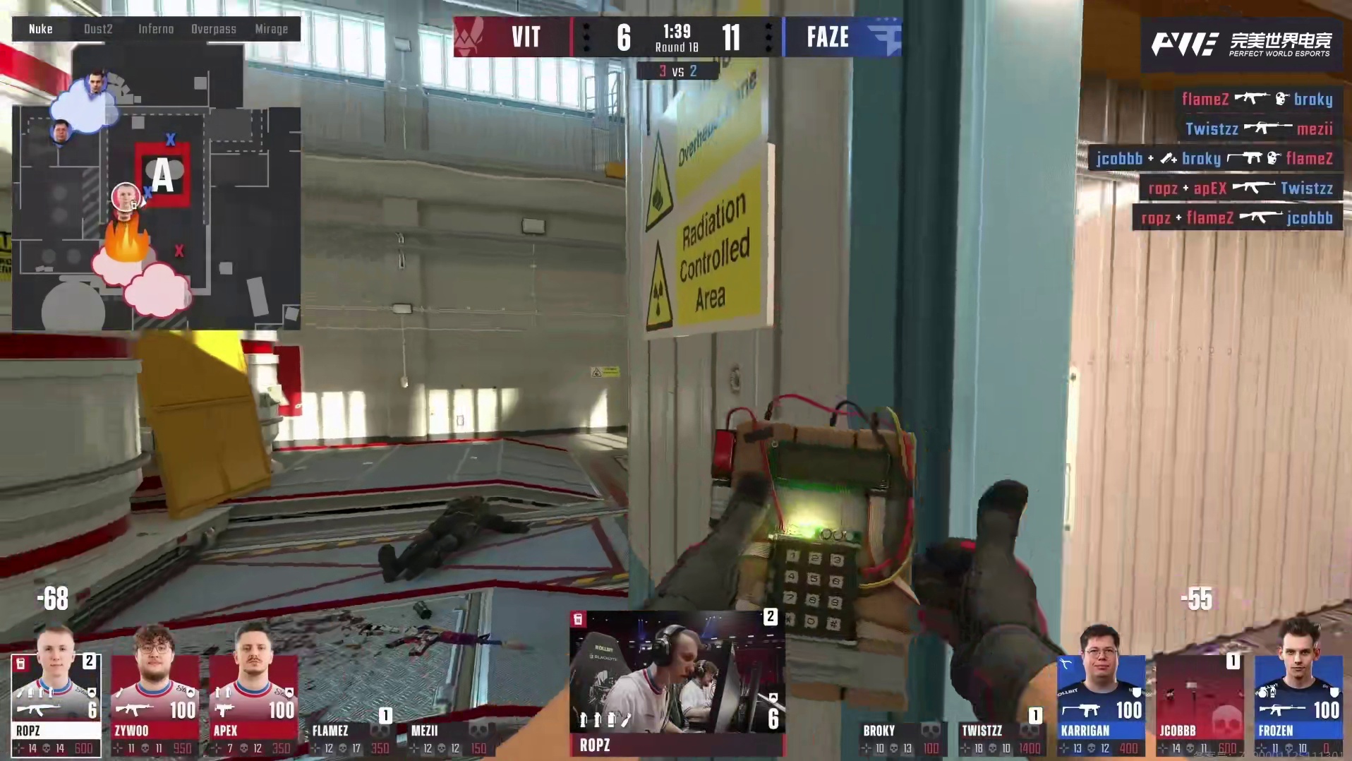 karrigan吹风机致命三杀拿到赛点！