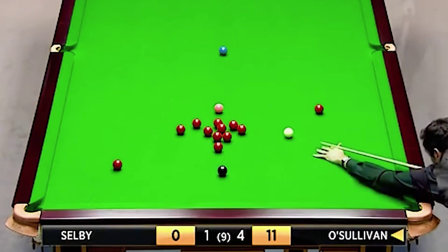 奥沙利文火力全开，长台上手怒轰一杆清台