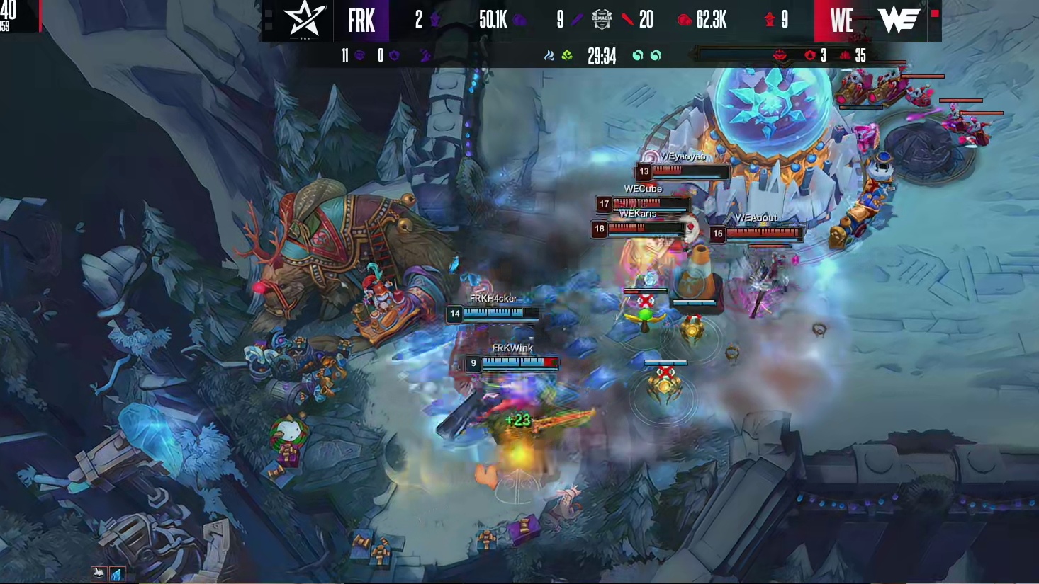 【第二局】WE大龙推进，FRK无力抵抗，WE二比零获胜