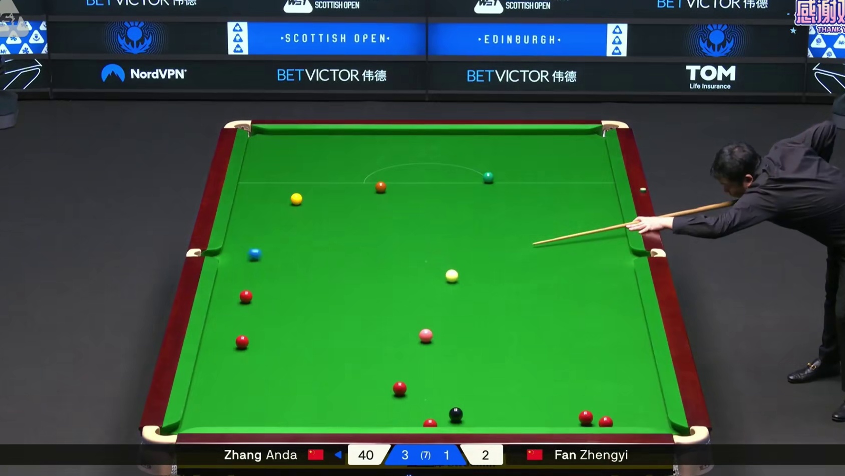 2025苏格兰公开赛！张安达4-1范争一，德比对决紧张刺激极限清台