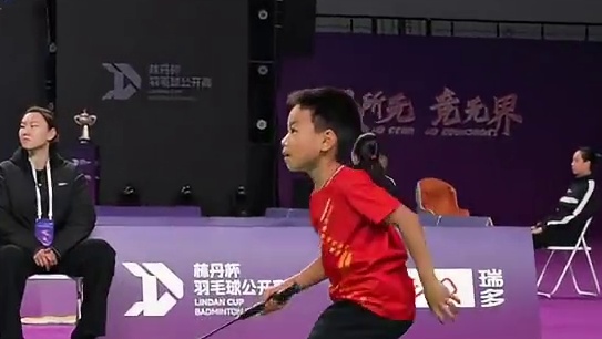 热血少年气势十足 青少年A组男单冠军吕柯辰#新昌林丹杯 #林丹杯羽毛球公开赛 #羽毛球