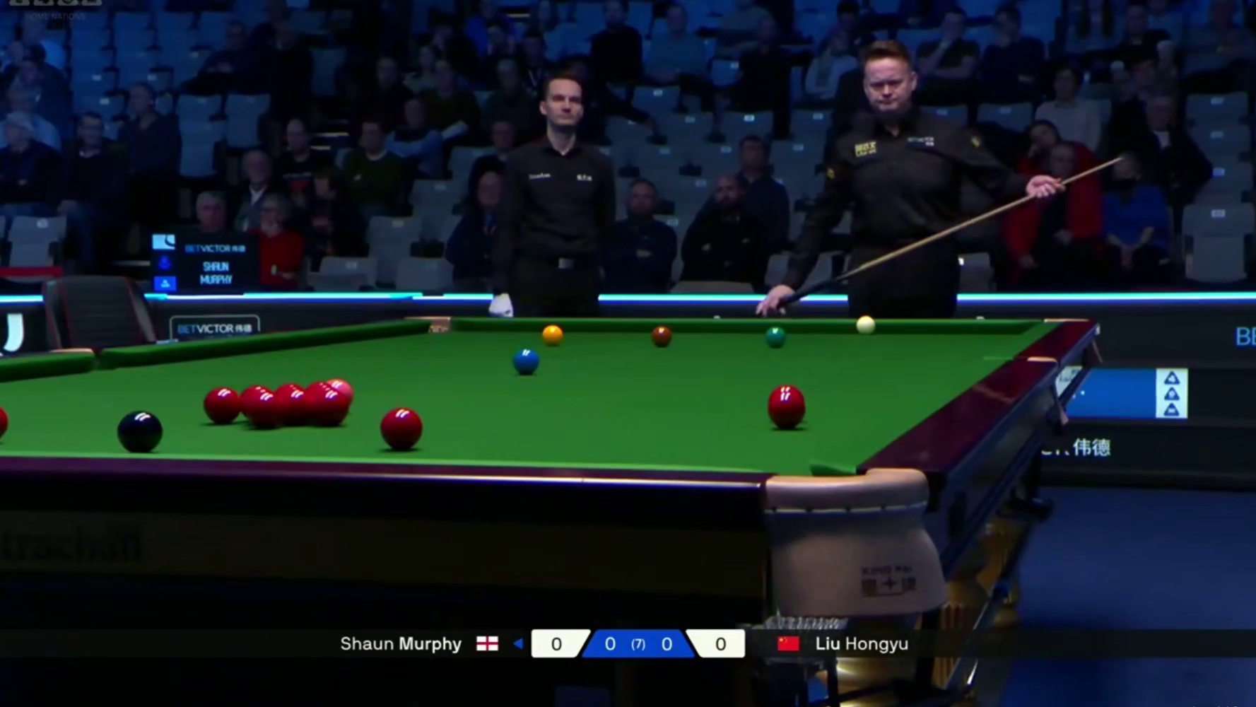2025斯诺克苏格兰公开赛：墨菲vs刘宏宇