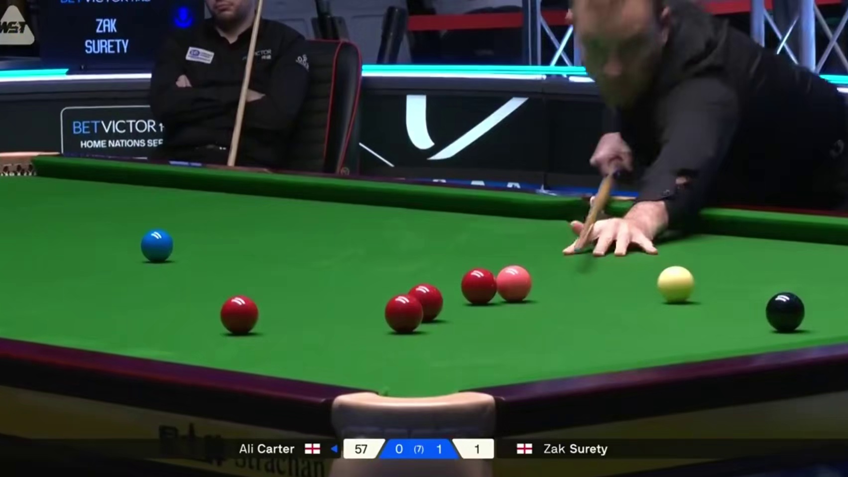 2025斯诺克苏格兰公开赛：卡特vs苏尔蒂