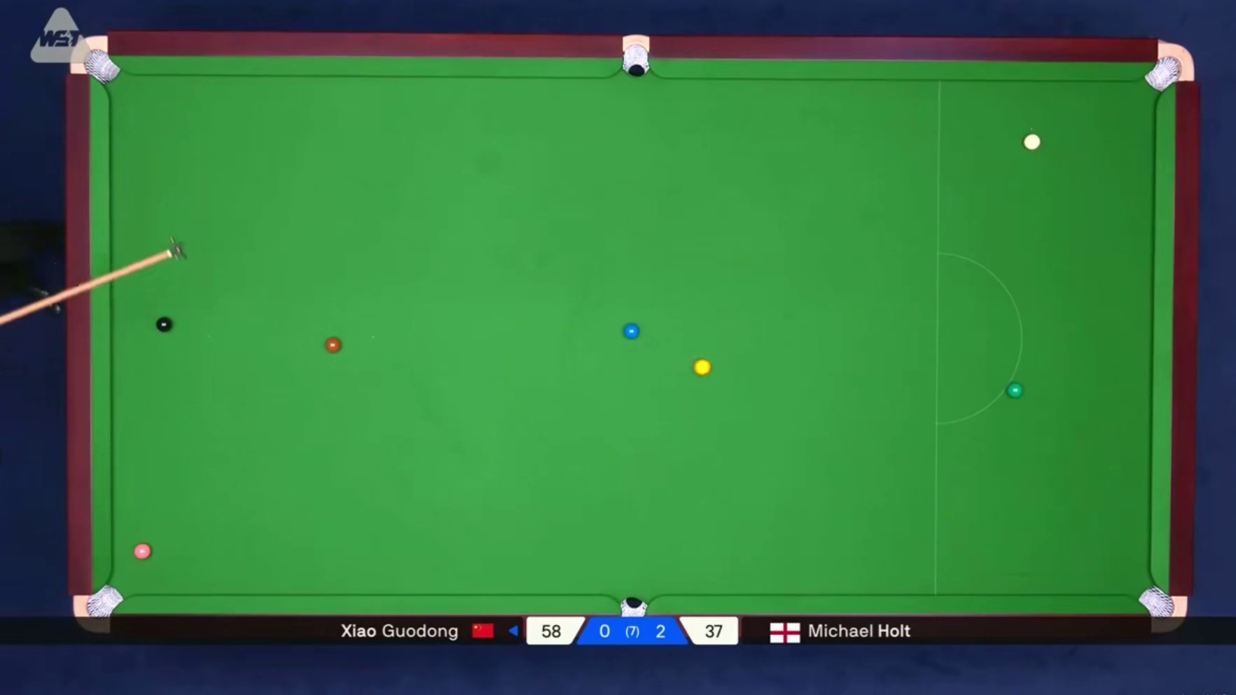 2025斯诺克苏格兰公开赛：肖国栋vs霍尔特