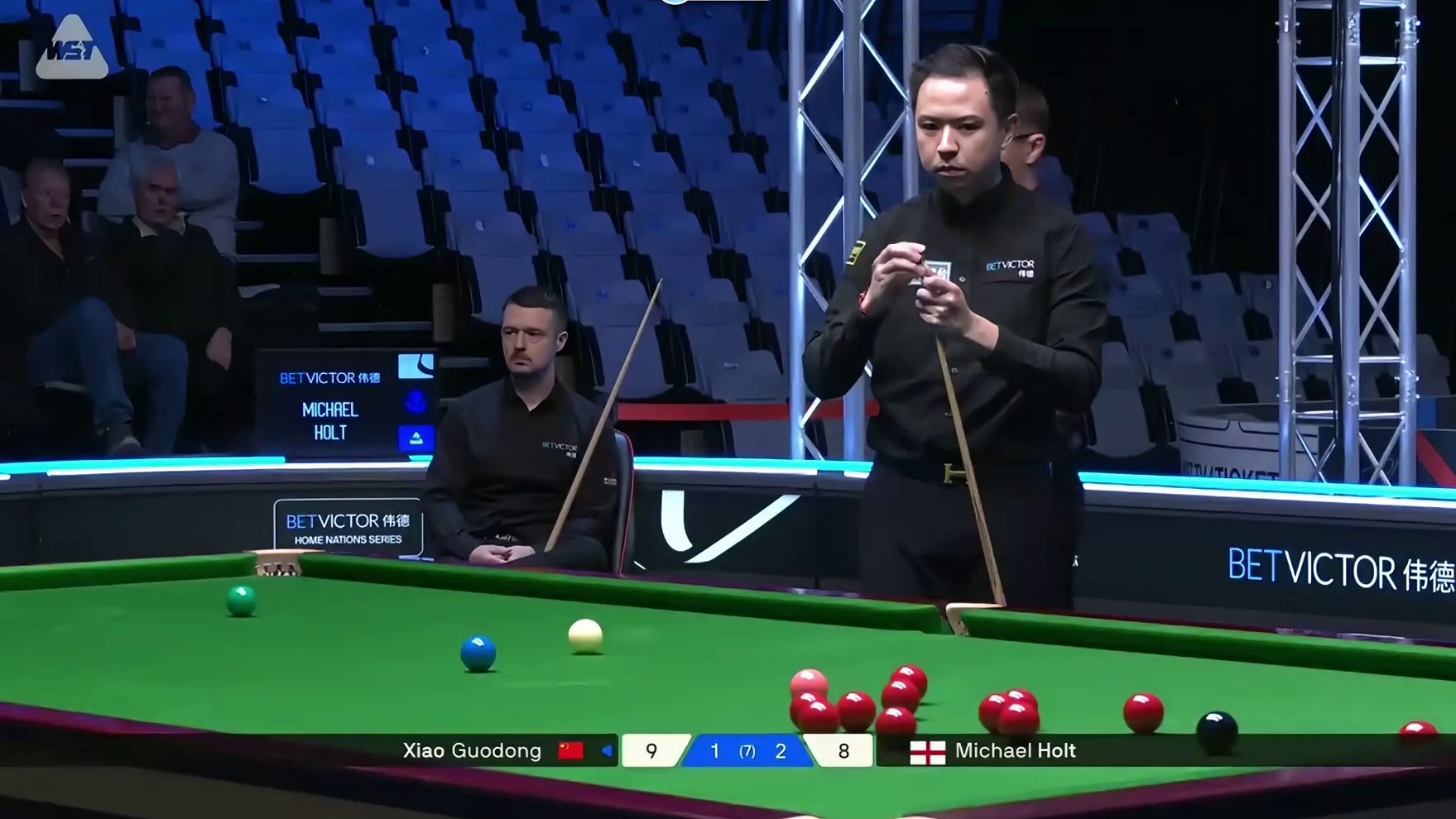 2025斯诺克苏格兰公开赛：肖国栋vs霍尔特