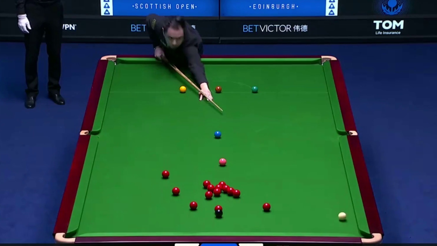 2025斯诺克苏格兰公开赛：肖国栋vs霍尔特