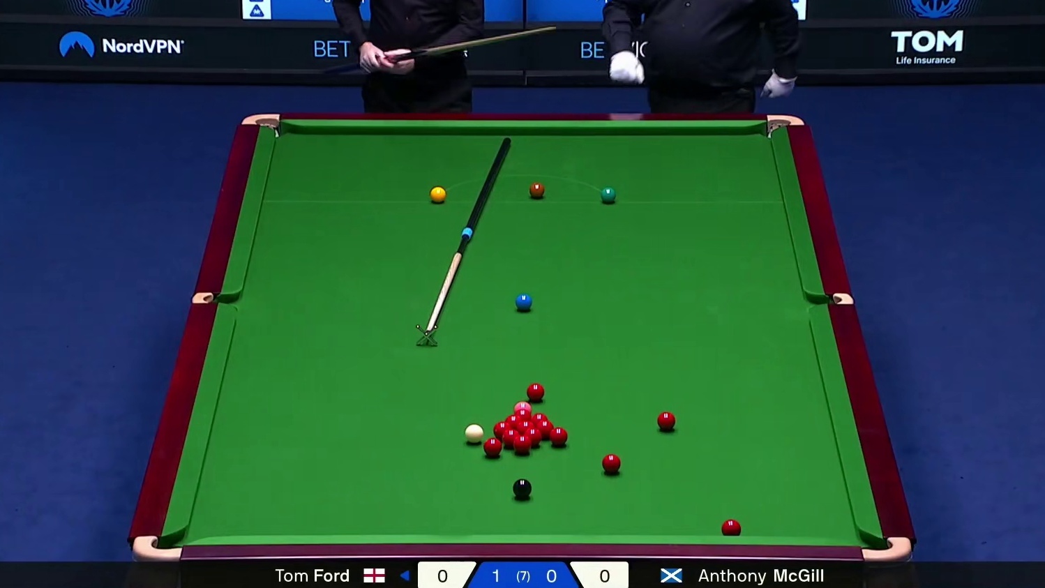 2025斯诺克苏格兰公开赛：汤姆·福德vs麦克吉尔