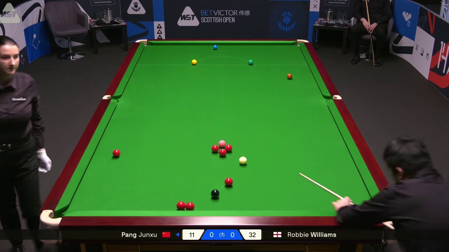 2025斯诺克苏格兰公开赛：庞俊旭vs威廉姆斯