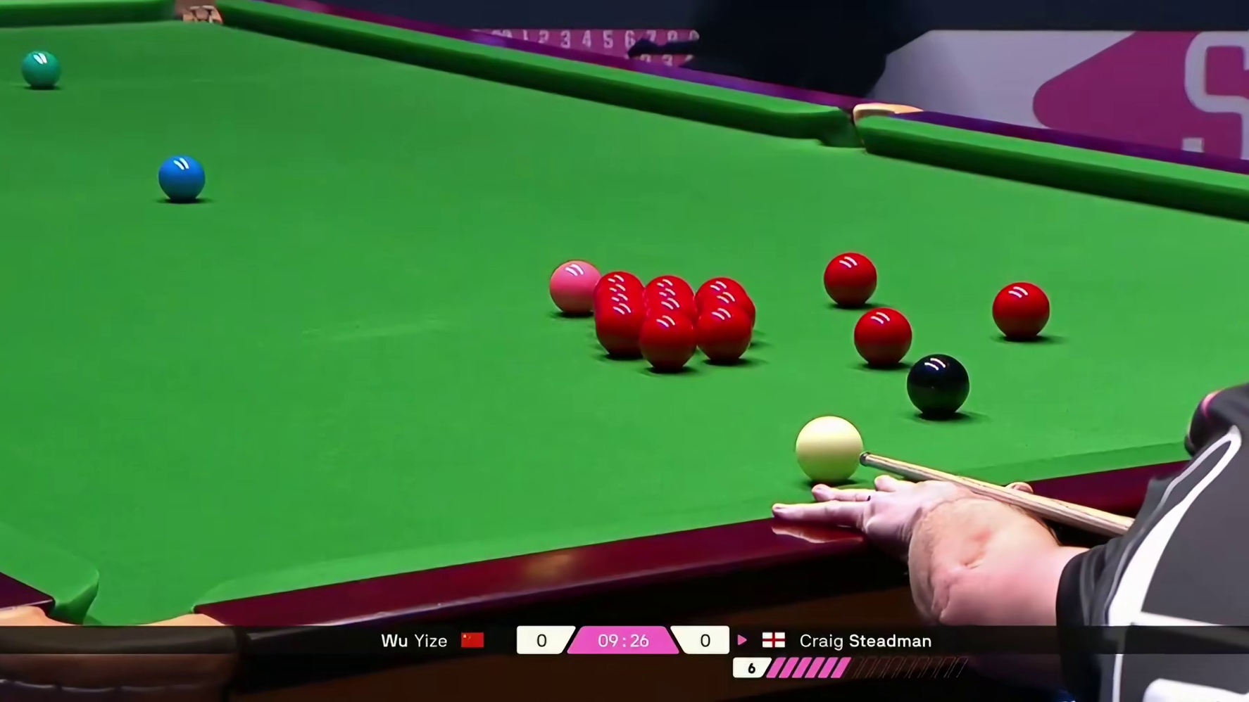 2025单局限时赛：吴宜泽vs斯蒂德曼