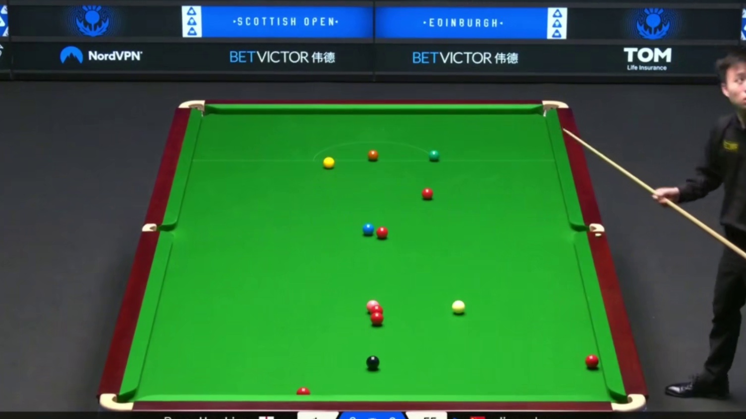 2025斯诺克苏格兰公开赛：霍金斯vs江俊
