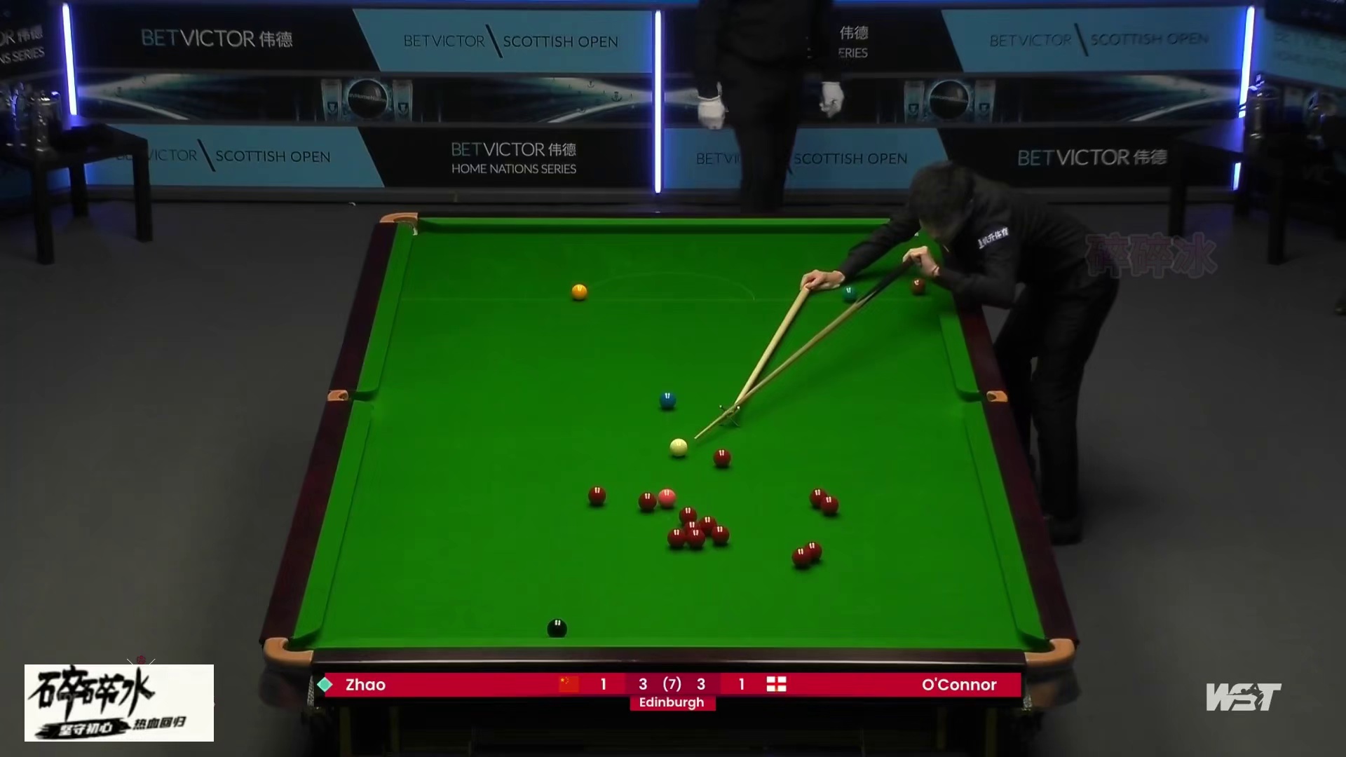 3-3决胜局！赵心童发起强势反击，不料关键球出偏差，尴尬！