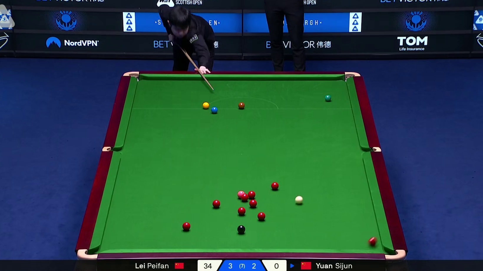 2025斯诺克苏格兰公开赛：雷佩凡vs袁思俊
