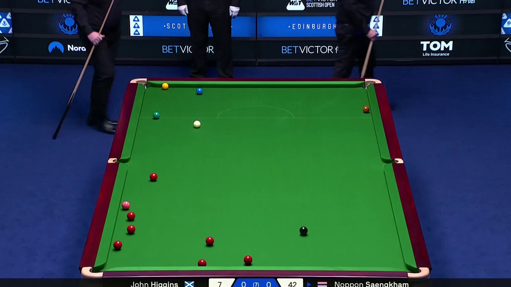 2025斯诺克苏格兰公开赛：桑卡姆vs希金斯