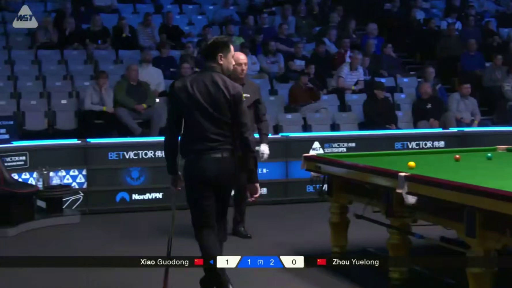 2025斯诺克苏格兰公开赛：周跃龙vs肖国栋