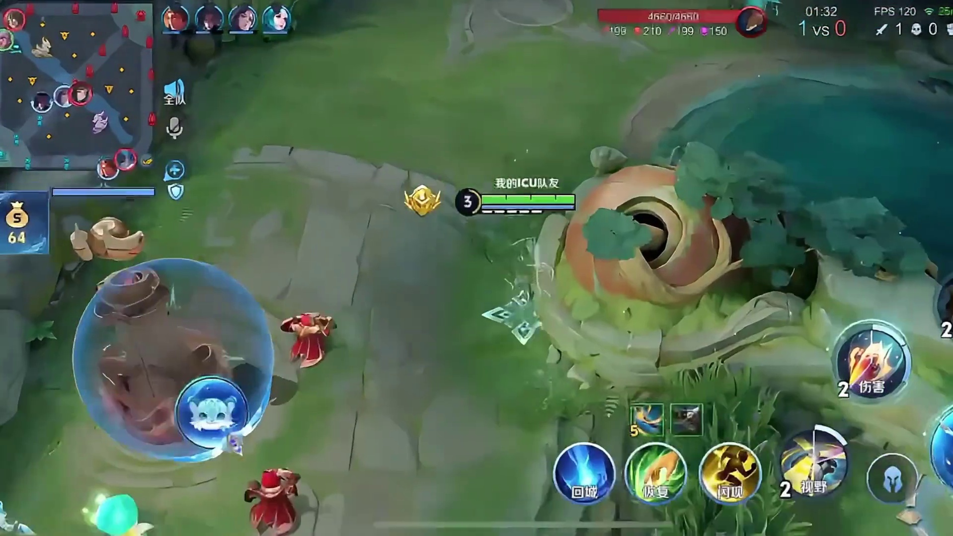 百里守约单排发育路，对线莱西奥全局教学