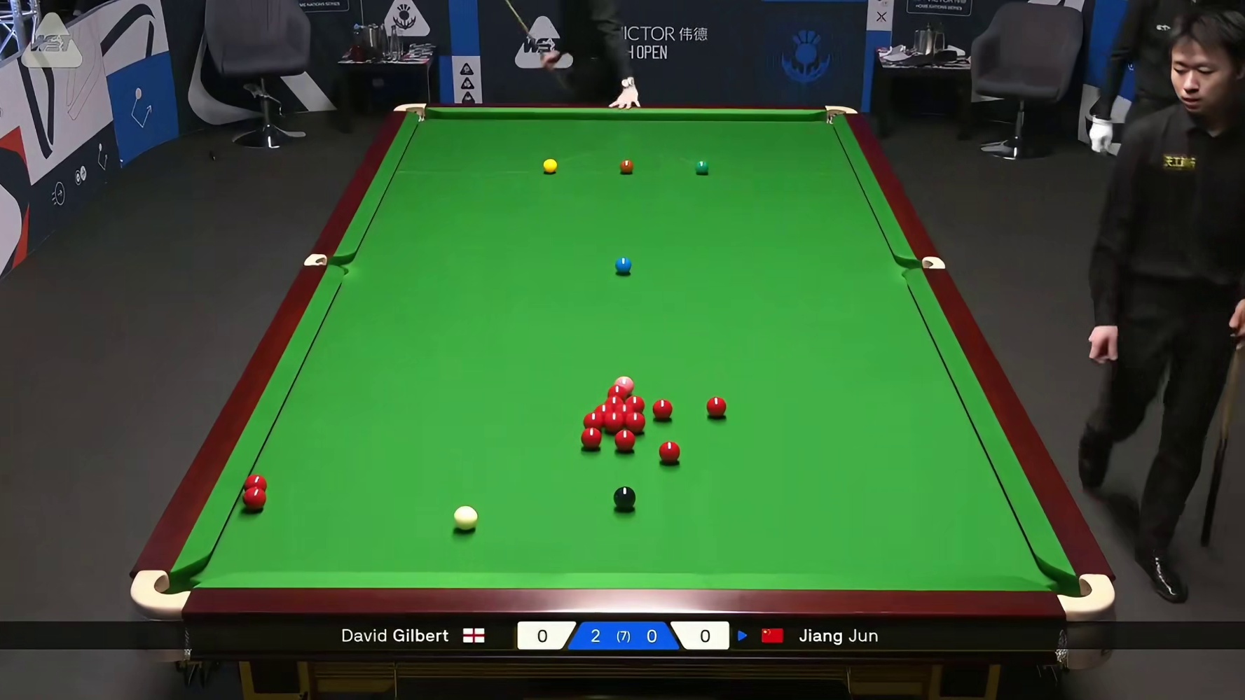 2025斯诺克苏格兰公开赛：江俊vs吉尔伯特