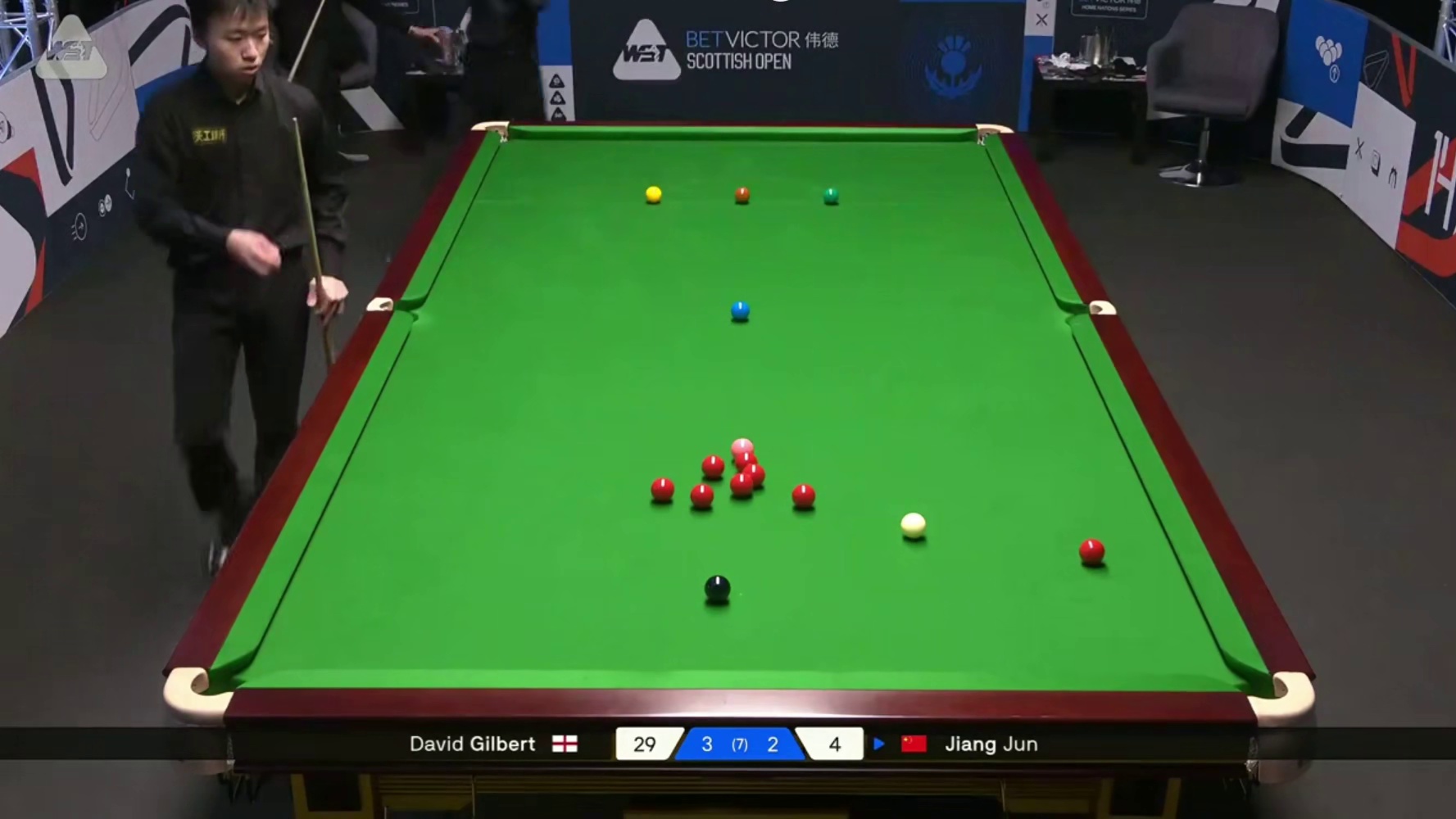 2025斯诺克苏格兰公开赛：江俊vs吉尔伯特