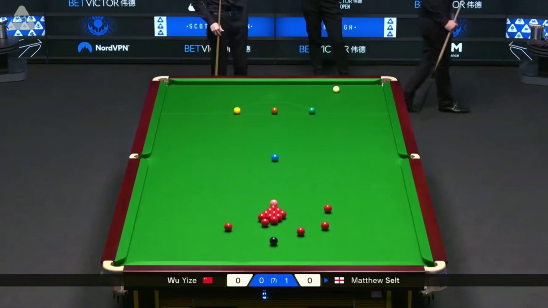 斯诺克苏格兰公开赛：吴宜泽vs塞尔特
