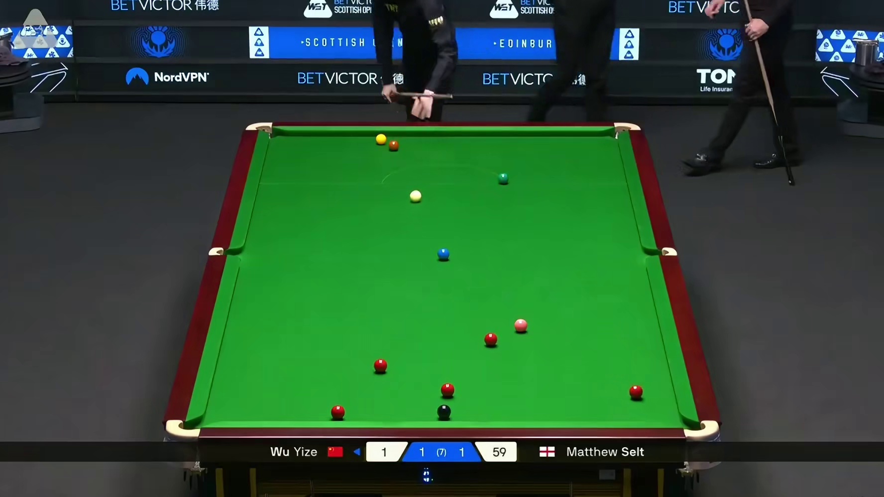 斯诺克苏格兰公开赛：吴宜泽vs塞尔特