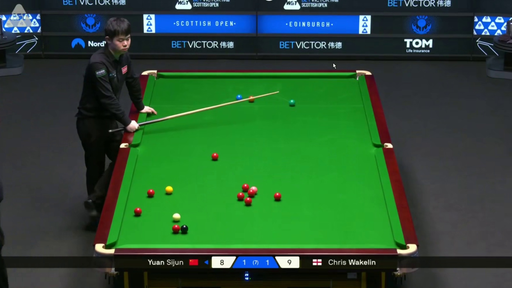 2025斯诺克苏克兰公开赛：袁思俊vs沃克林
