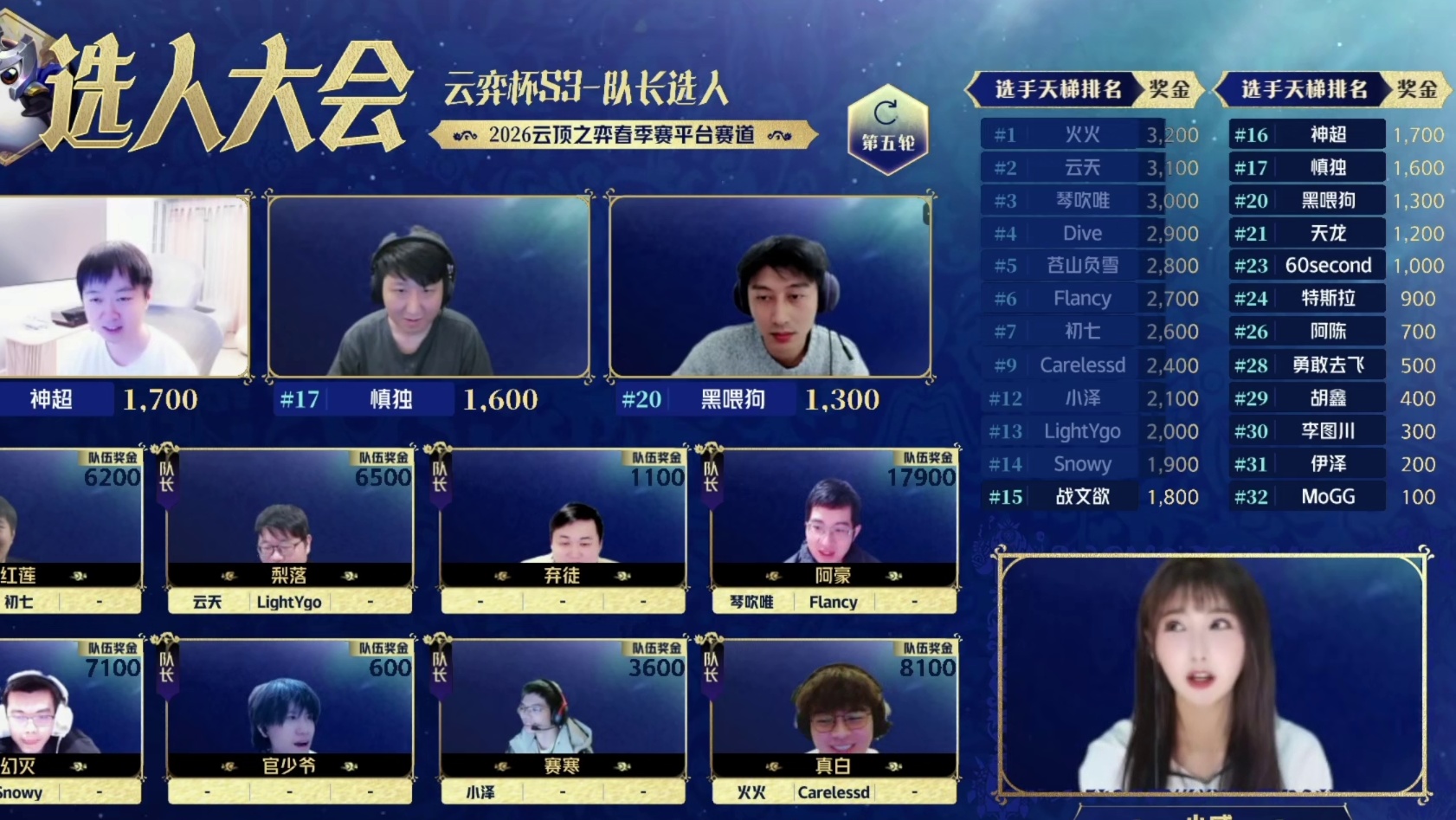 云奕杯选人大会。弃徒一波拿下神超慎独黑喂狗三人