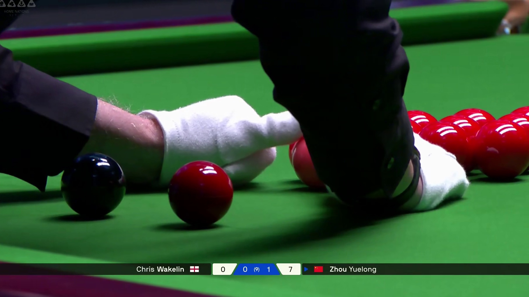 2025斯诺克苏格兰公开赛！8进4，周跃龙VS韦克林，大乱局强势轰破百