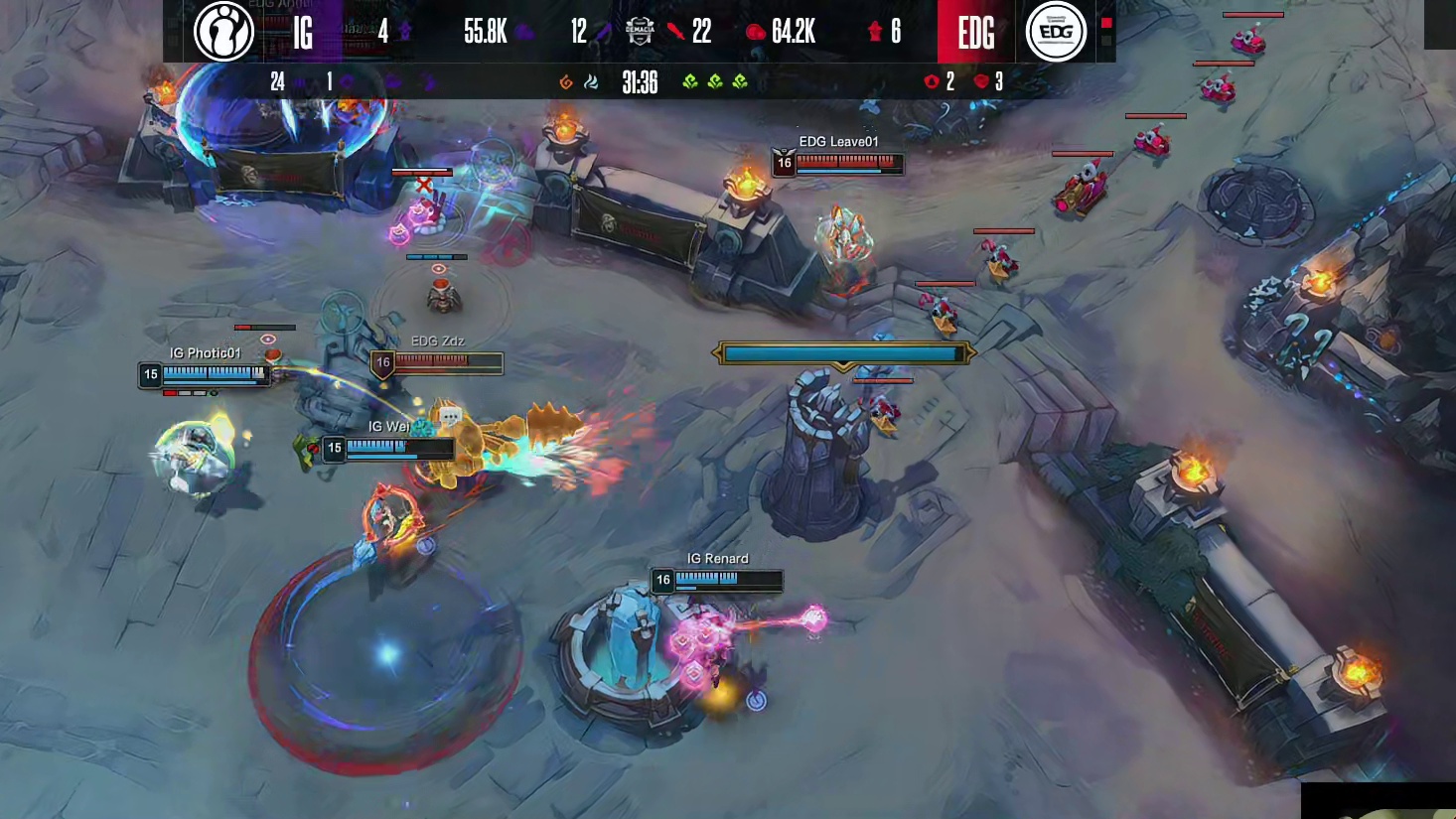 【第二局】Zdz高地闪现烤人，Leave卡莎三杀