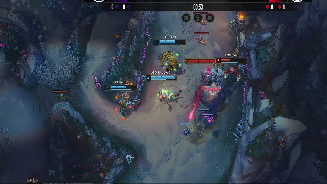 【第三局】LGD三人越塔击杀Zdz奎桑提