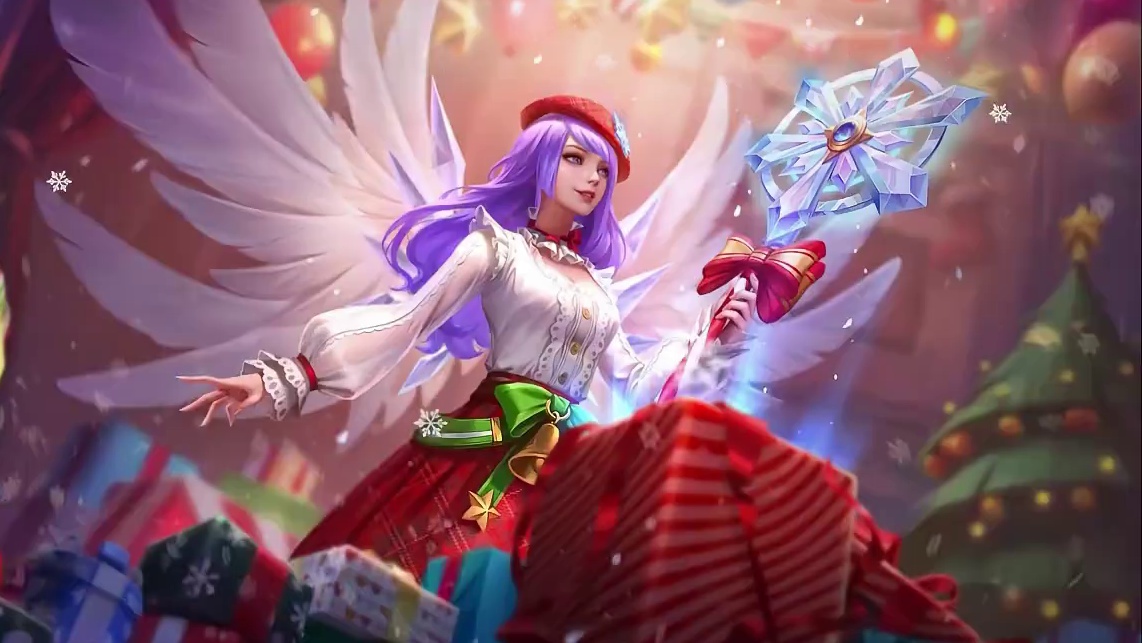 新皮肤展示丨圣诞活动免费获取 拉菲尔「圣诞恋歌」 12月24日-1月4日，拉菲尔圣诞限定皮肤「圣诞恋