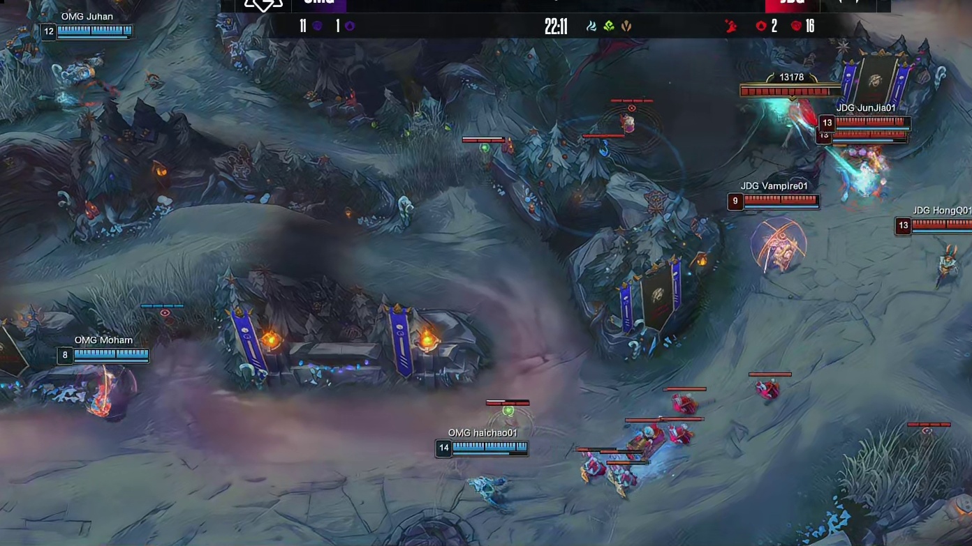 【第一局】JDG拿下厄塔汗，双方辅助1换1