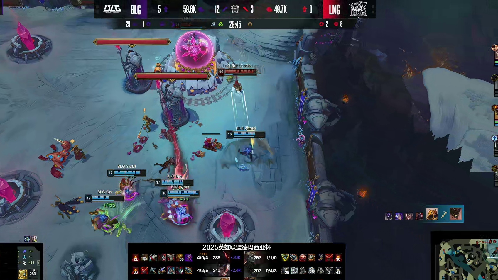 【第一局】Croro石头人大招被躲，Xun赵信双杀BLG打出0换3