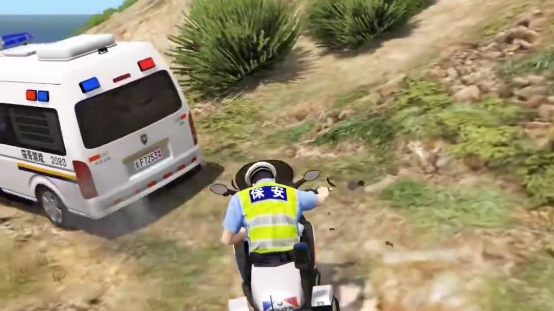 保安面包车被抢走啦！